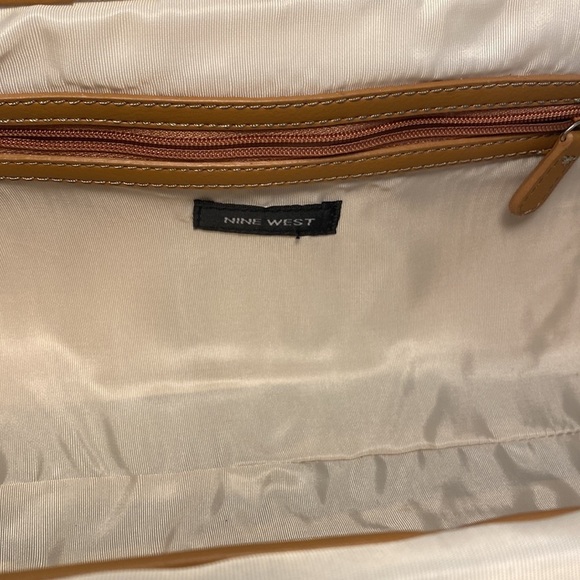 NINE WEST snakeskin print clutch canvas purse - Picture 11 of 16